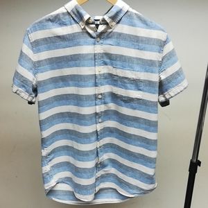 Men's Collared Short Sleeve Button Down